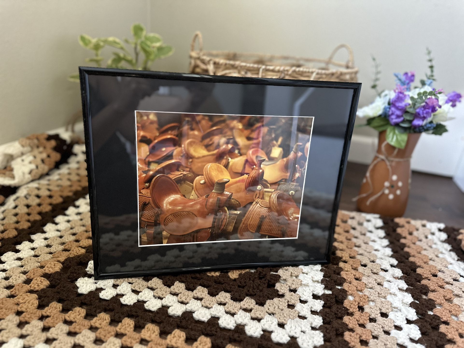 Decor -photo of horse saddles
