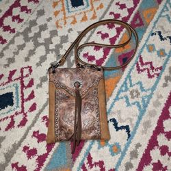 American Bling Western Leather Small Crossbody Purse