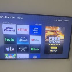 “55 inch ONN Smart TV in excellent working condition. $75