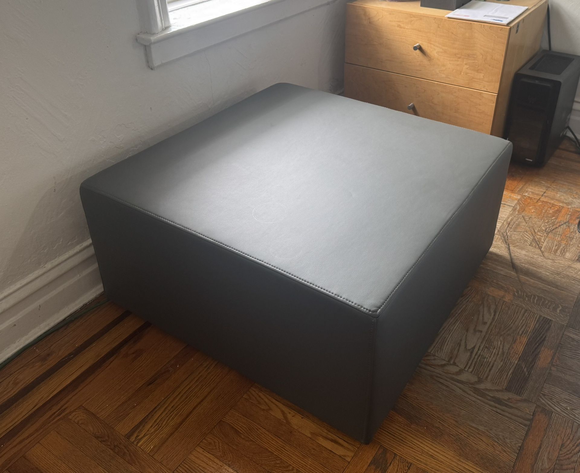 Blu Dot Leather Ottoman