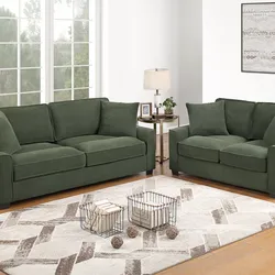 2-Piece Sofa Set
2 Seat Sofa & Loveseat.      Set de sofa y loveseat nuevos en caja