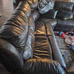 free couch sectional must take whole thing will be putting on curb on Thursday if no one wants ir