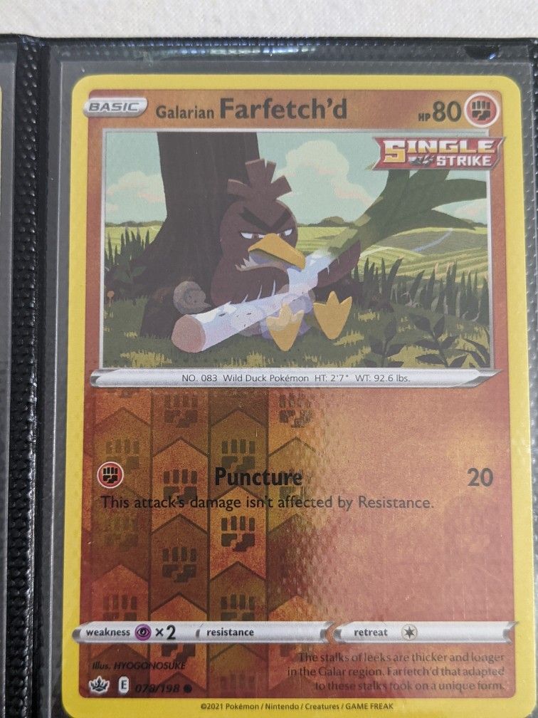 Pokemon Card Galarian Farfetch'd Holo