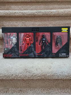 Star Wars The Black Series Entertainment Earth Exclusive Sandtrooper Sergeant Crimson Stormtrooper Lieutenant OXIXO R2-Q5 Brand New