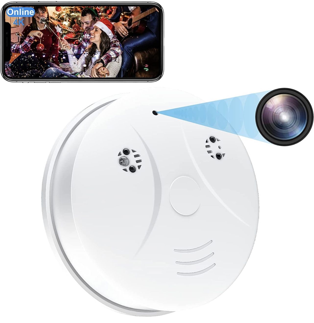 Kestanlora Hidden Camera Smoke Detector WiFi Spy Camera Hidden Cameras HD 1080P Wireless Small Camera with Night Vision and Motion Detection Spy Camer