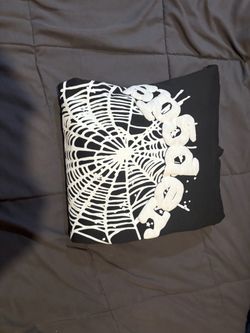 Black Graphic Hoodie Sp5der Web Print