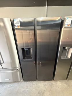 SAMSUNG BLACK STAINLESS STEEL SIDE BY SIDE LARGE CAPACITY REFRIGERATOR 😍