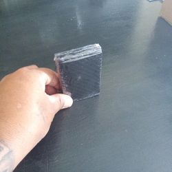 All Black Waterproof,W/a Black Spade In Middle,Bend Back.