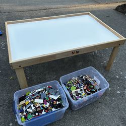 Lego Table And 26 Pounds Of Legos