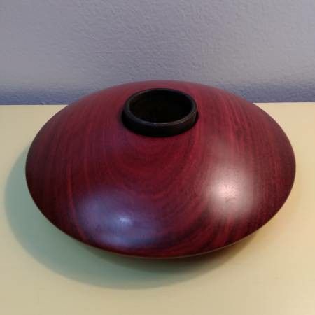 Wooden IKEBANA Flower Frog Vase

