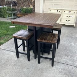 Beautiful Wood Pub Style Dining Table 