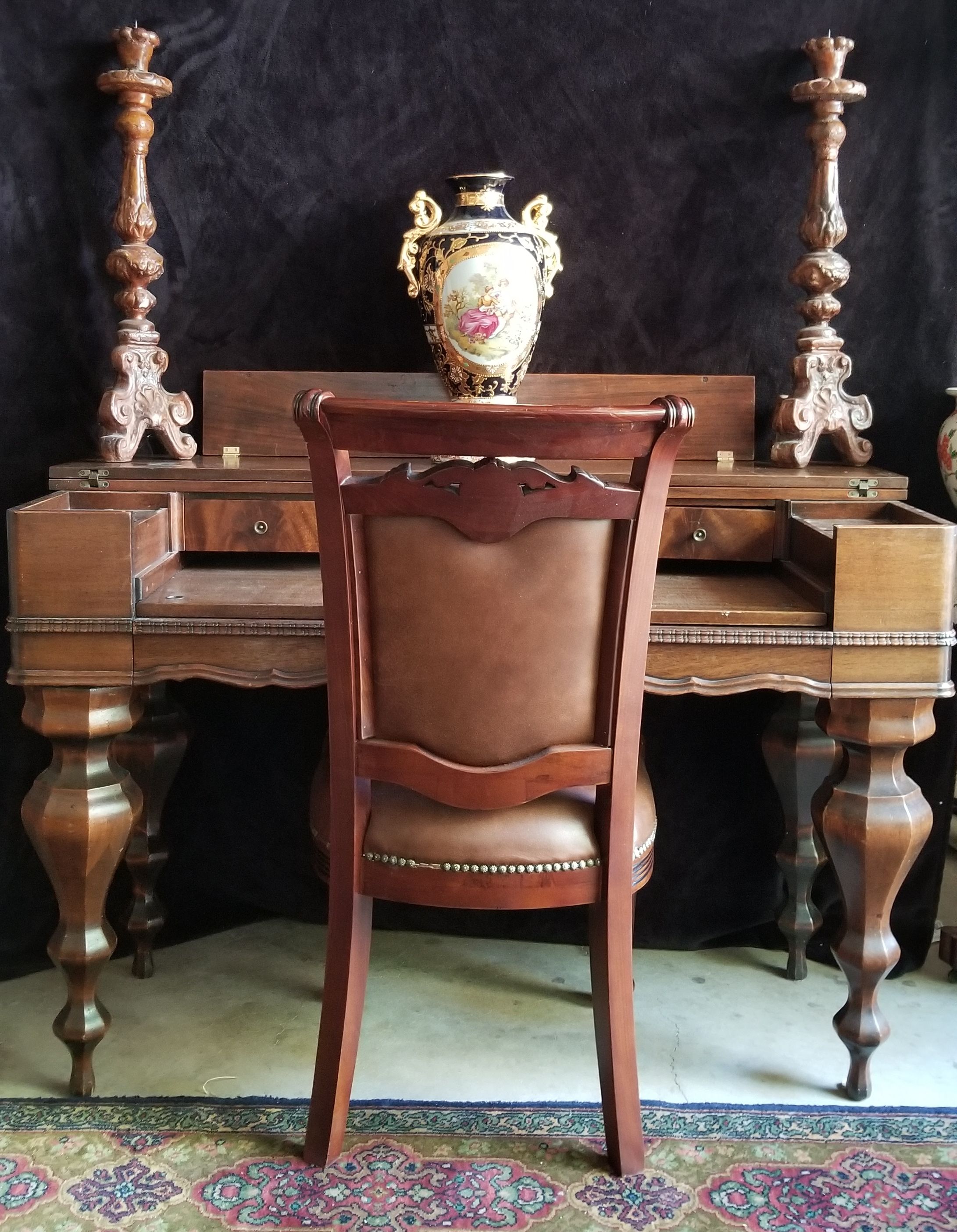 Antique Spinnet Desk and Chair