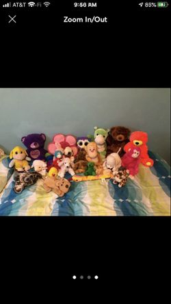 20+ assorted stuffed animals. Varying types and sizes
