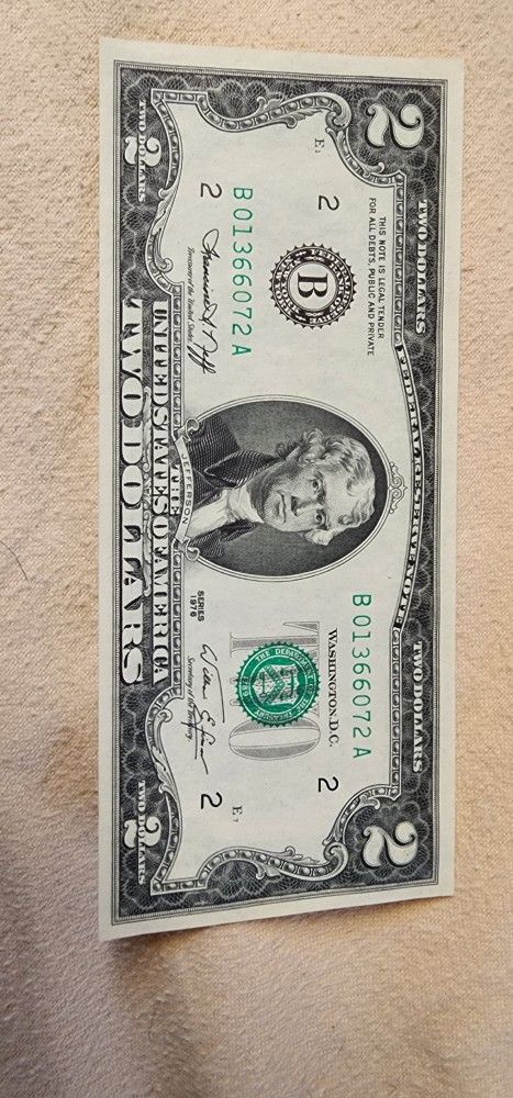 1976 2 DOLLAR BILL