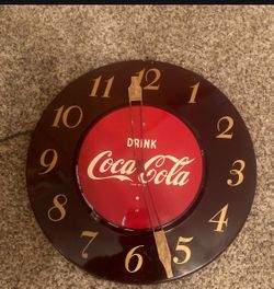 Coca Cola clock sign