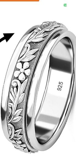SS 925 Spinner Band Ring size.6. AVAILABLE
