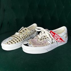 Vans Patchwork Floral Daisy Paisley Checkerboard Sneakers Women’s 5 New No Box