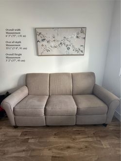Beige 3-Seat Sofa