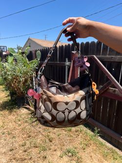 Coach Zoe Medium Hobo Bag with brown leather