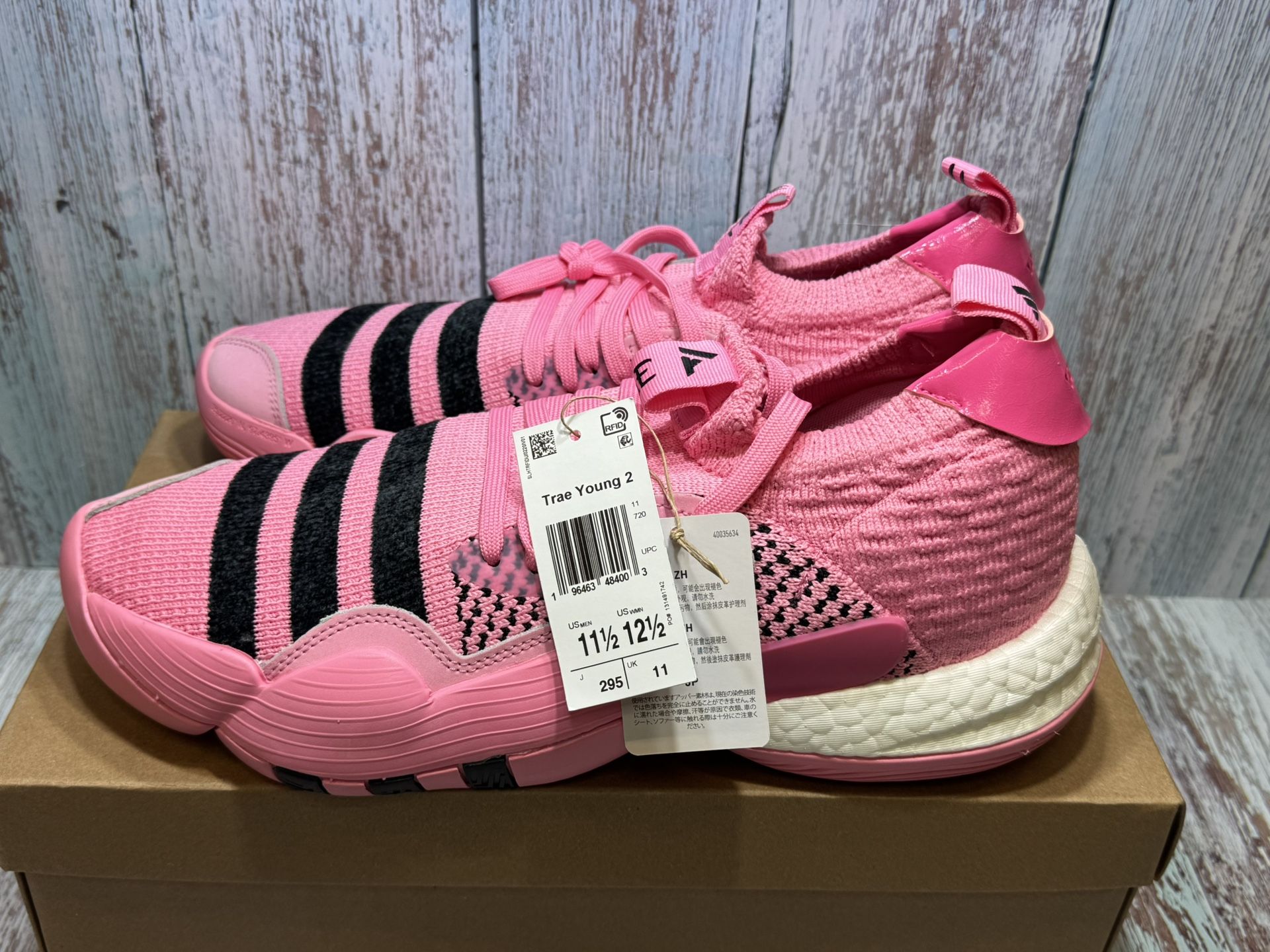 Adidas Trae Young 2 Pink Trap House Mens Size 11.5 Women’s 12.5 New With Box