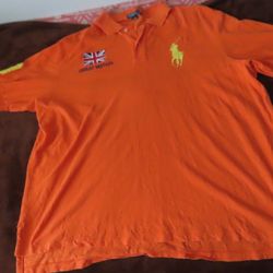 Polo Ralph Lauren Shirt Mens 3XB Big Pony Great Britain Flag Rugby Vintage