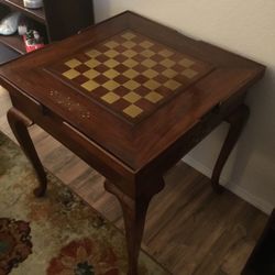 Rosewood And Brass Game Table