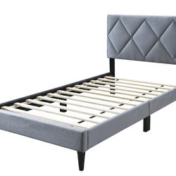 Grey Bed Twin Frame