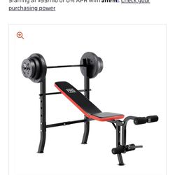 Marcy Pro Weight Bench with 90-lb. Weight Set