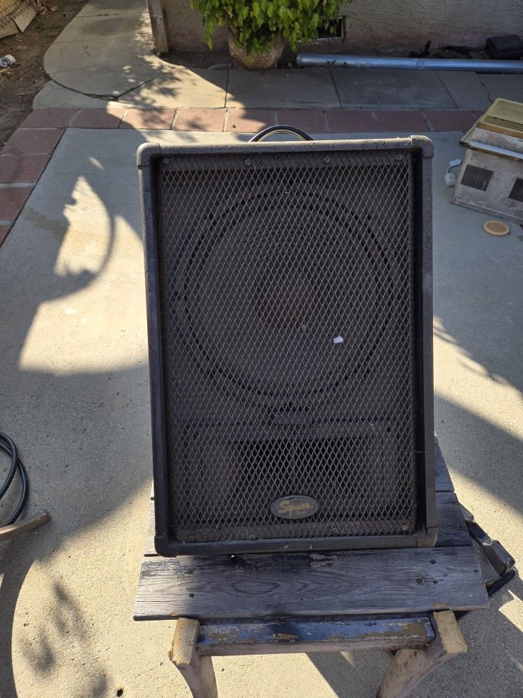 Stageworks and Squire PA speakers.