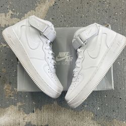 Nike Air Force 1 Mid Sneakers in Triple White