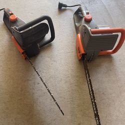 2 Electric Chainsaws 