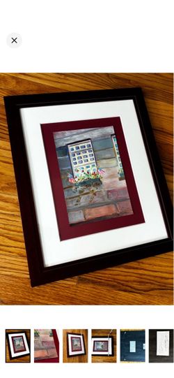 NYC watercolor original signed painting framed