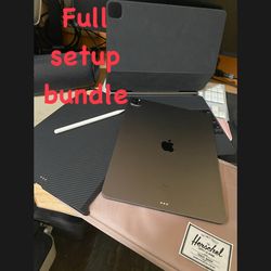 iPad Pro with accessories as a complete setup bundle