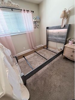 Twin Bed frame and mattress.