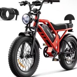 Happyrun G52 750W Electric Bike for Adults, 1500W Peak, 48V 18Ah Battery, 32MPH Max Speed, 68 Mile Range, 20"x4" Fat Tire E-Bike