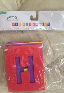“Hip hip hooray” banner