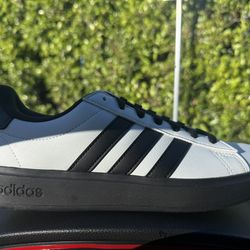 Adidas Grand Court White And Black Brand New