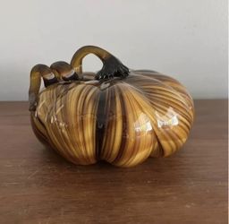 Hand Blown Glass  Pumpkin