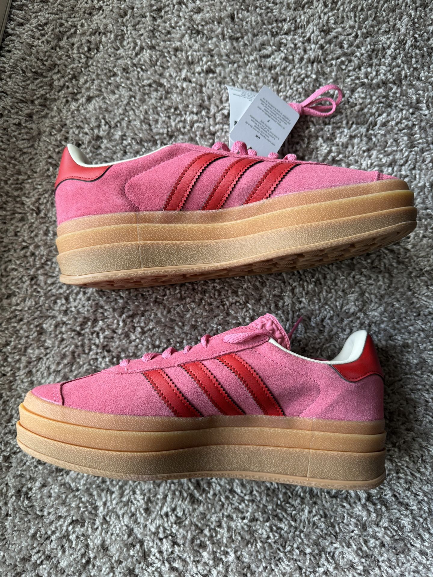 Size 6.5Y Adidas Gazelle Bold Rose Tone Better Scarlet GS JQ7407 NEW