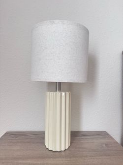 Beige Ceramic Lamp Set of 2