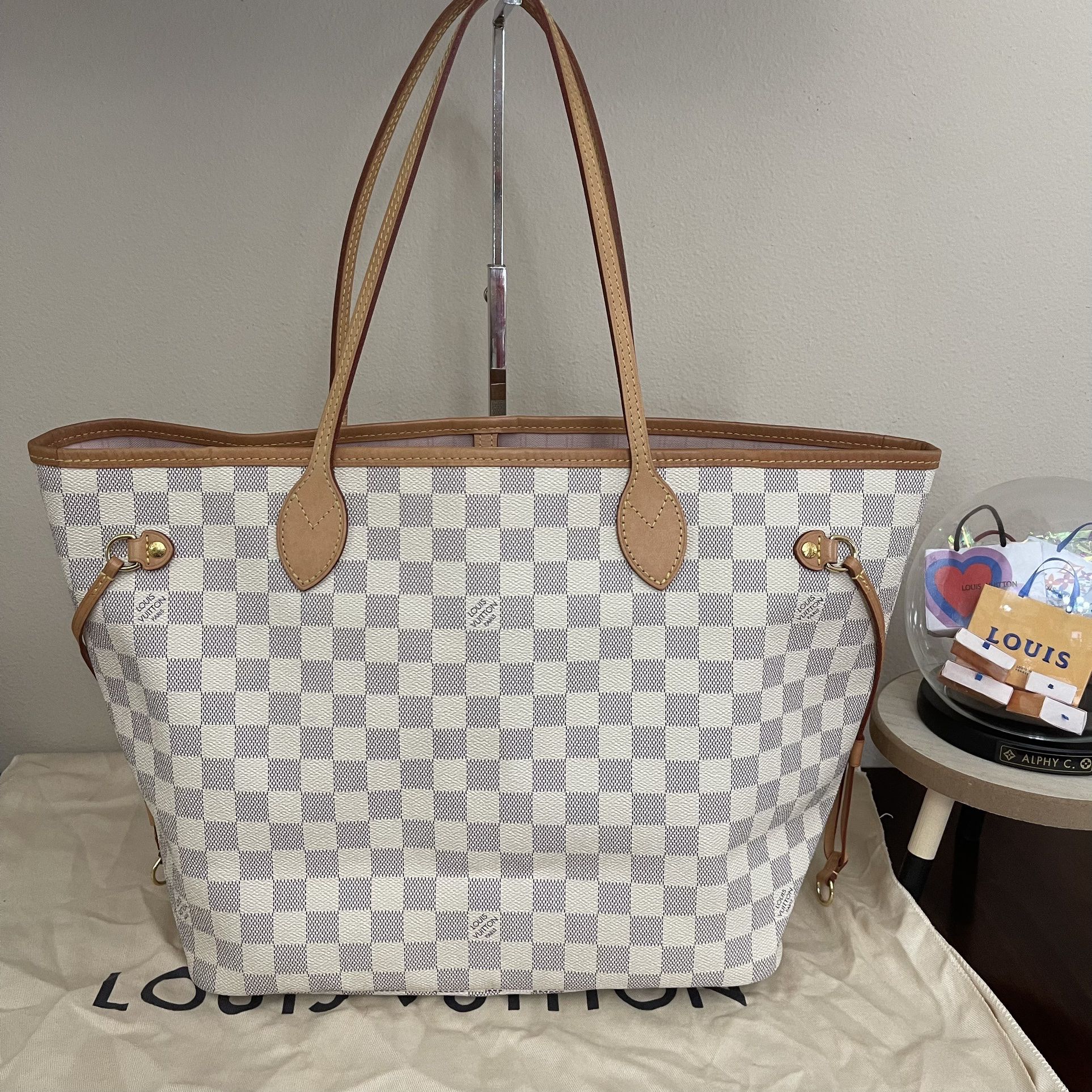 Sell Louis Vuitton Damier Azur Neverfull GM Tote Bag - Grey/White