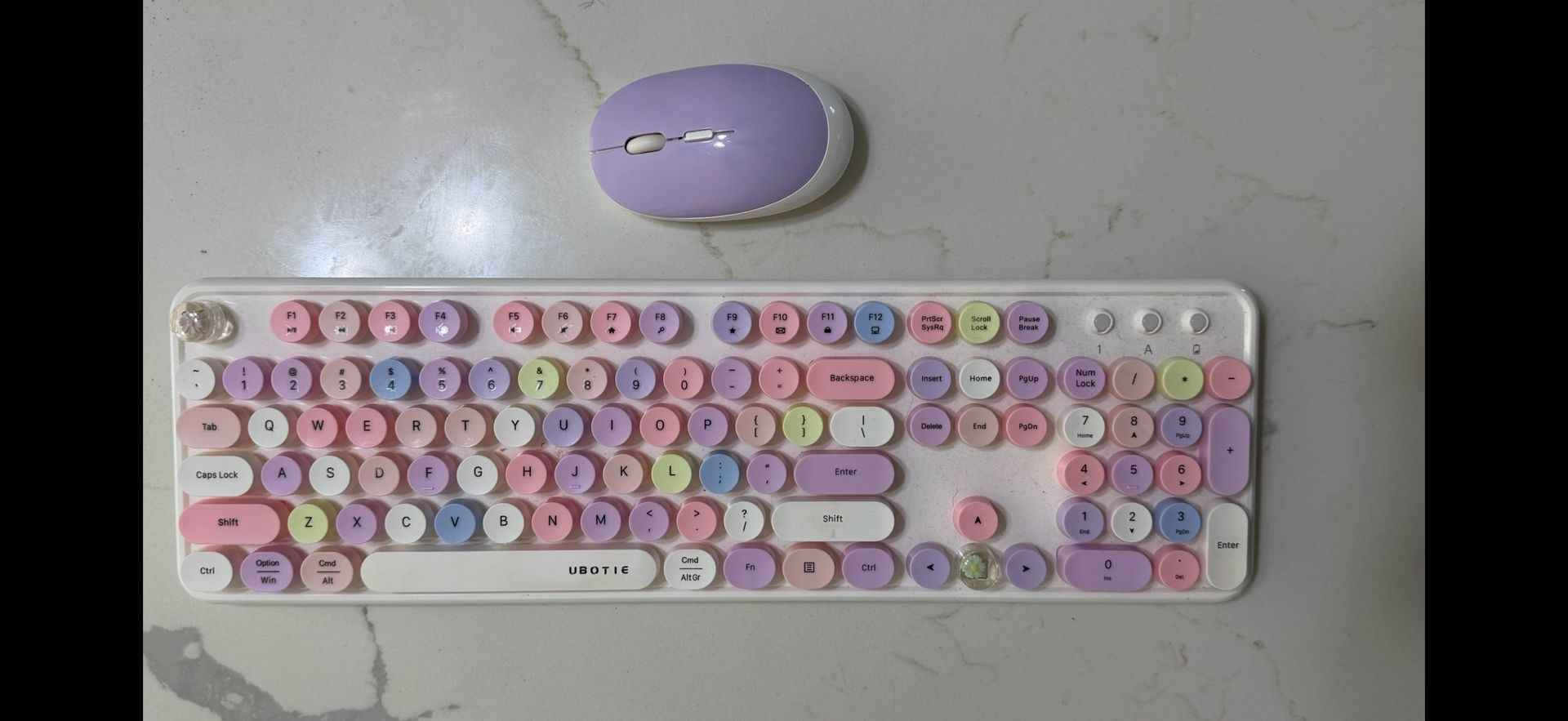 Colorful Wireless Keyboard and Mouse Combo, COVEVA