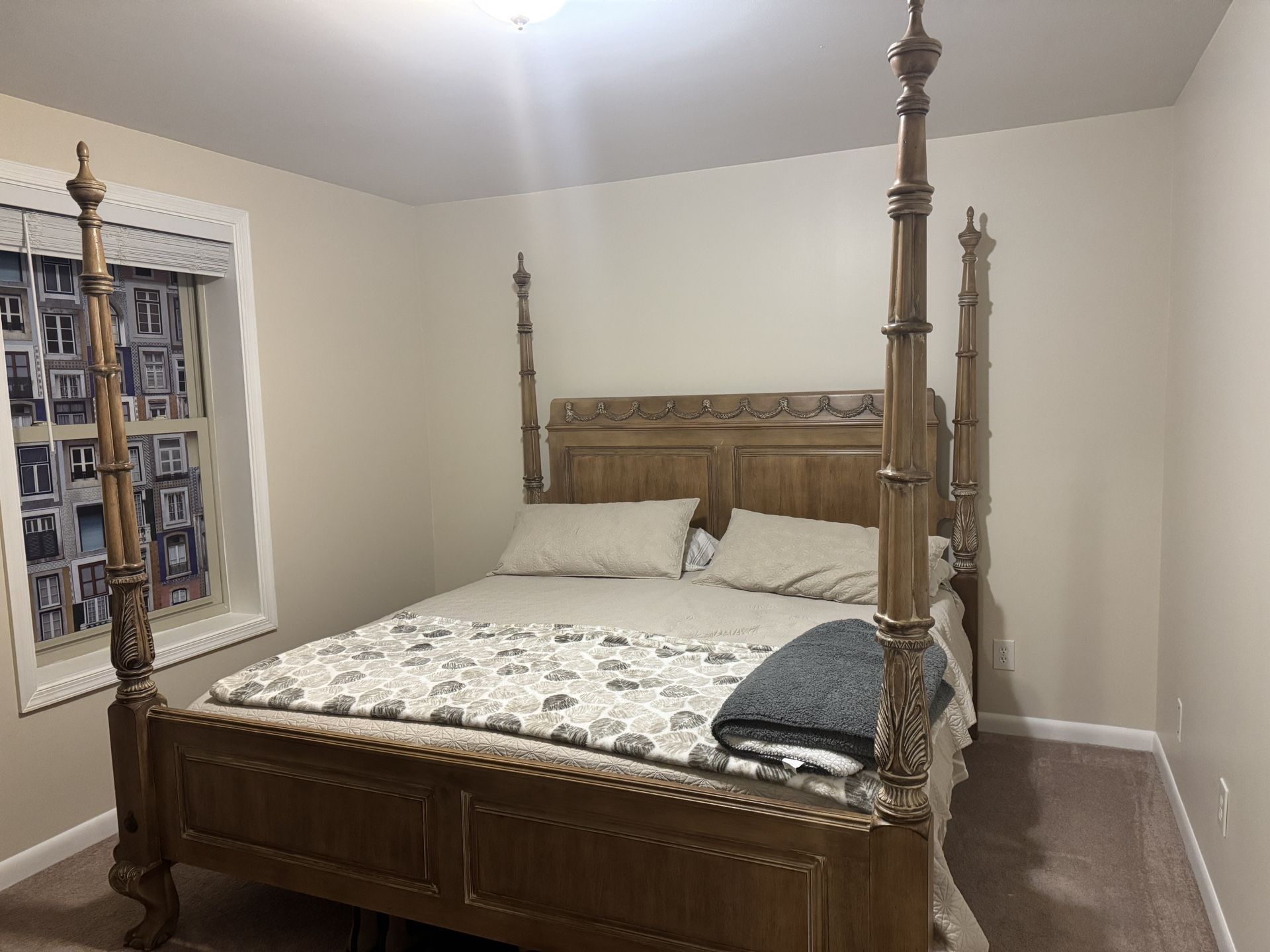 King Master bedroom with Marble top dressers