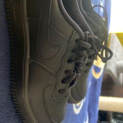 Semi New All Black Air Forces (kids)