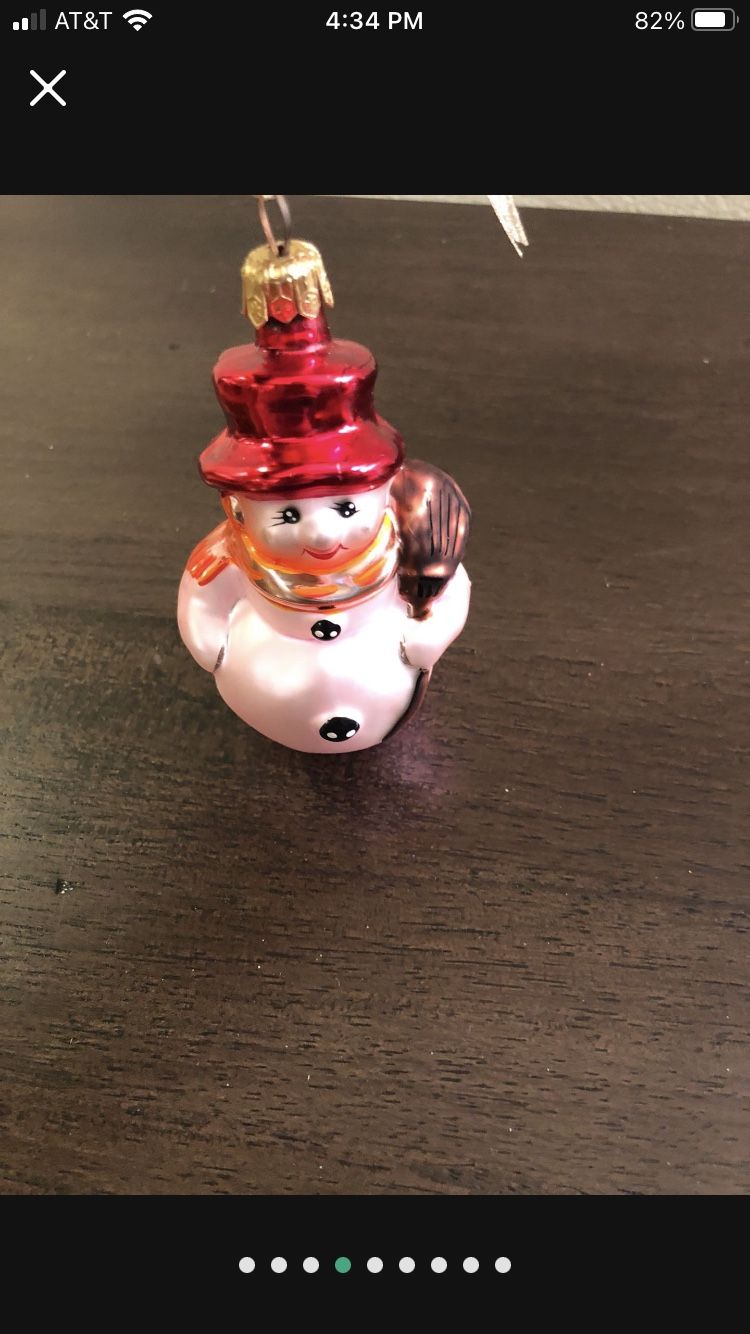 Christmas Ornament Christopher Radko Snowman