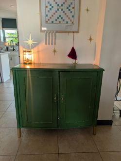 Green and Gold Credenza