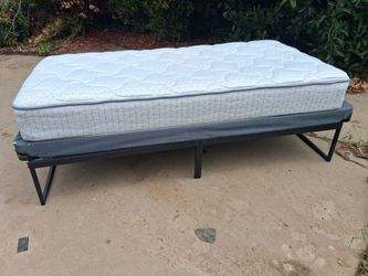 Twin mattress, box spring, frame