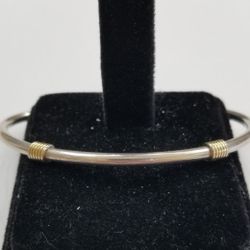 Bracelet Sterling Silver And 18kt. Gold 