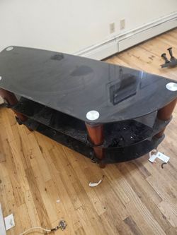 TV COMPUTER GLASS TABLE