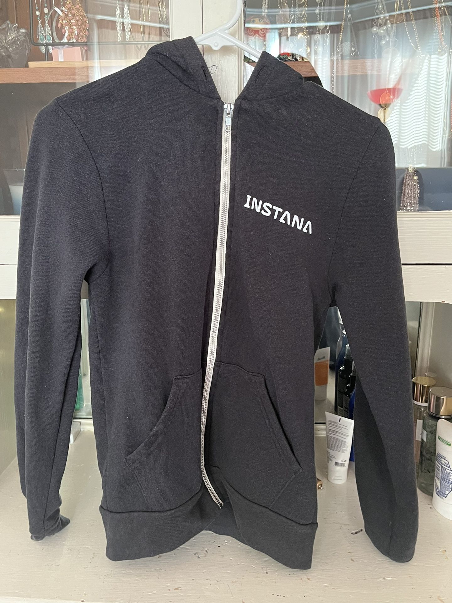 Gray Hoodie Full Zipper Jacket